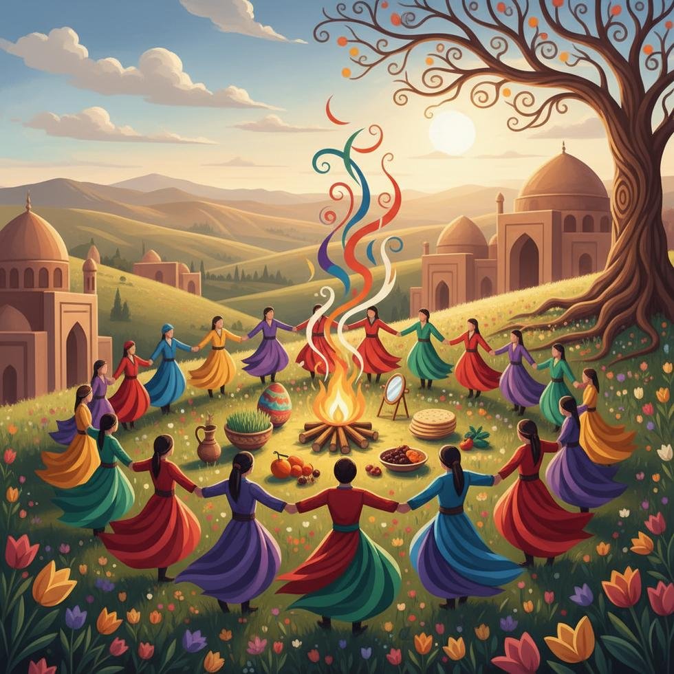 Nevruz Bayramı kutlamaları geleneksel danslar