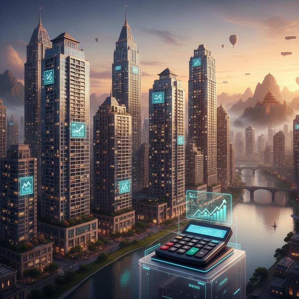 Apartment buildings with rental signs