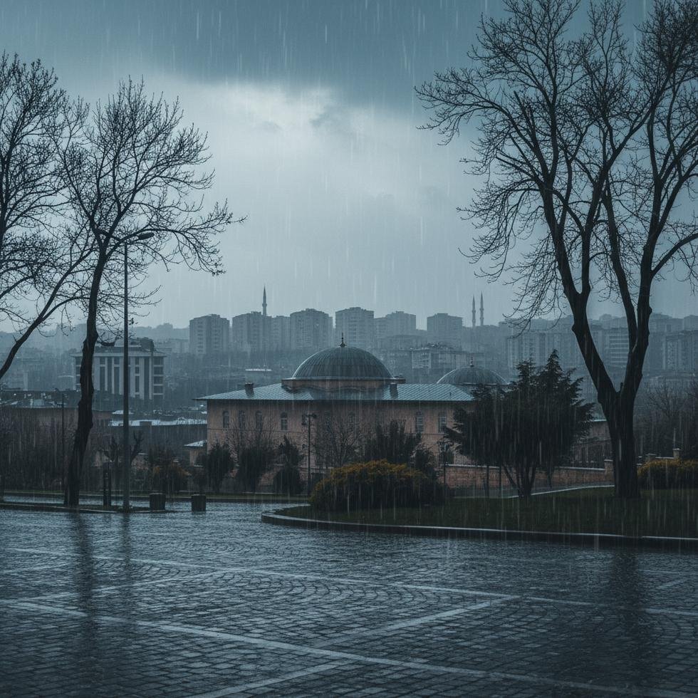 Nisan ayında Ankara'da soğuk ve yağışlı hava