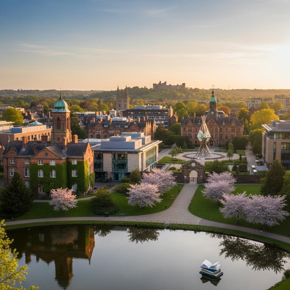 Nottingham üniversiteleri kampüs ve öğrenciler