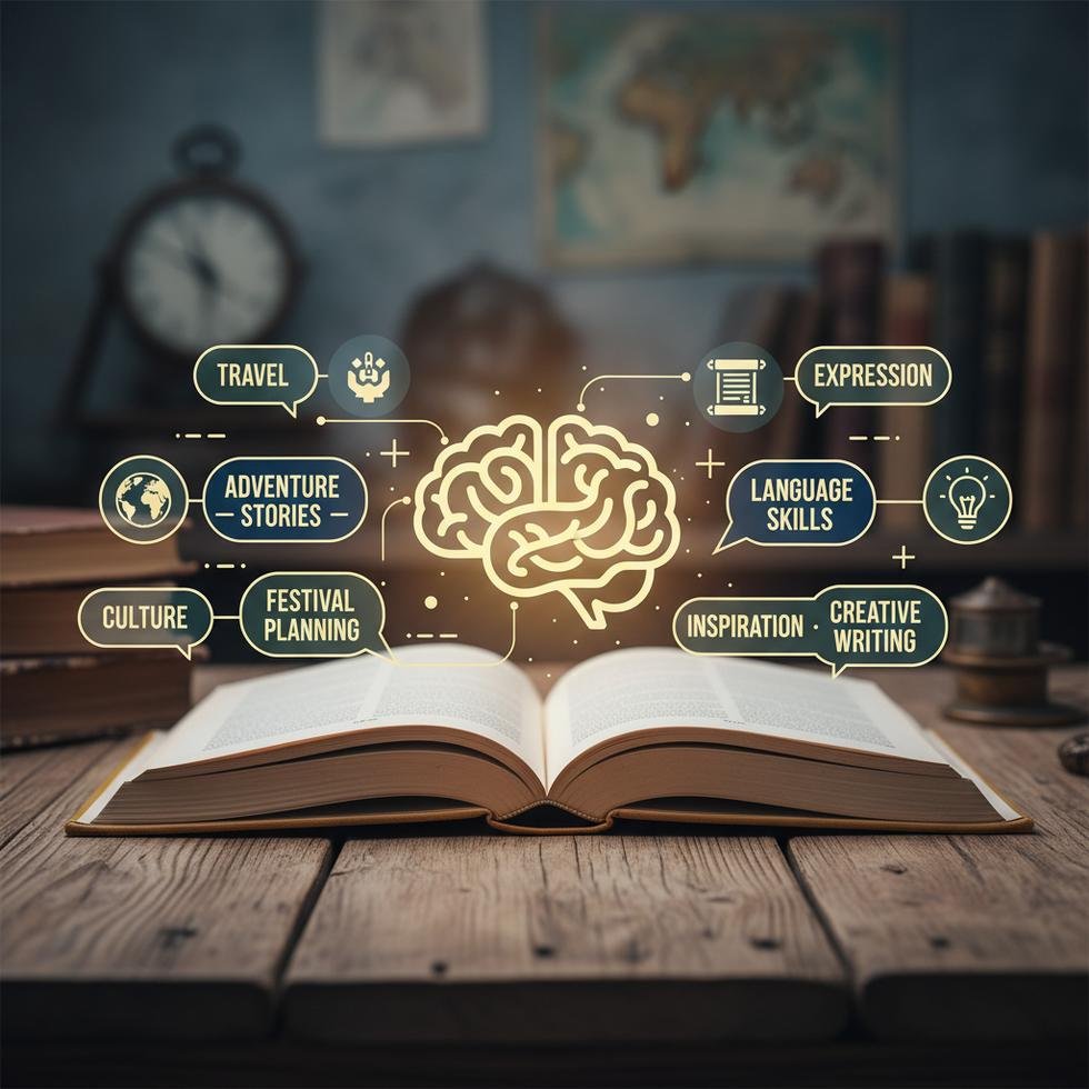 İngilizce noun as adjective yapısı konusunu anlatan ai çizimi