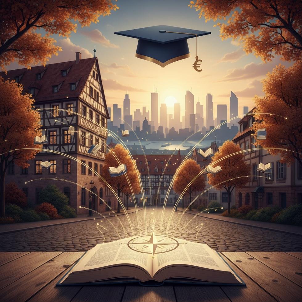 Nürnberg'de üniversite kampüsü ve eğitim yapıları