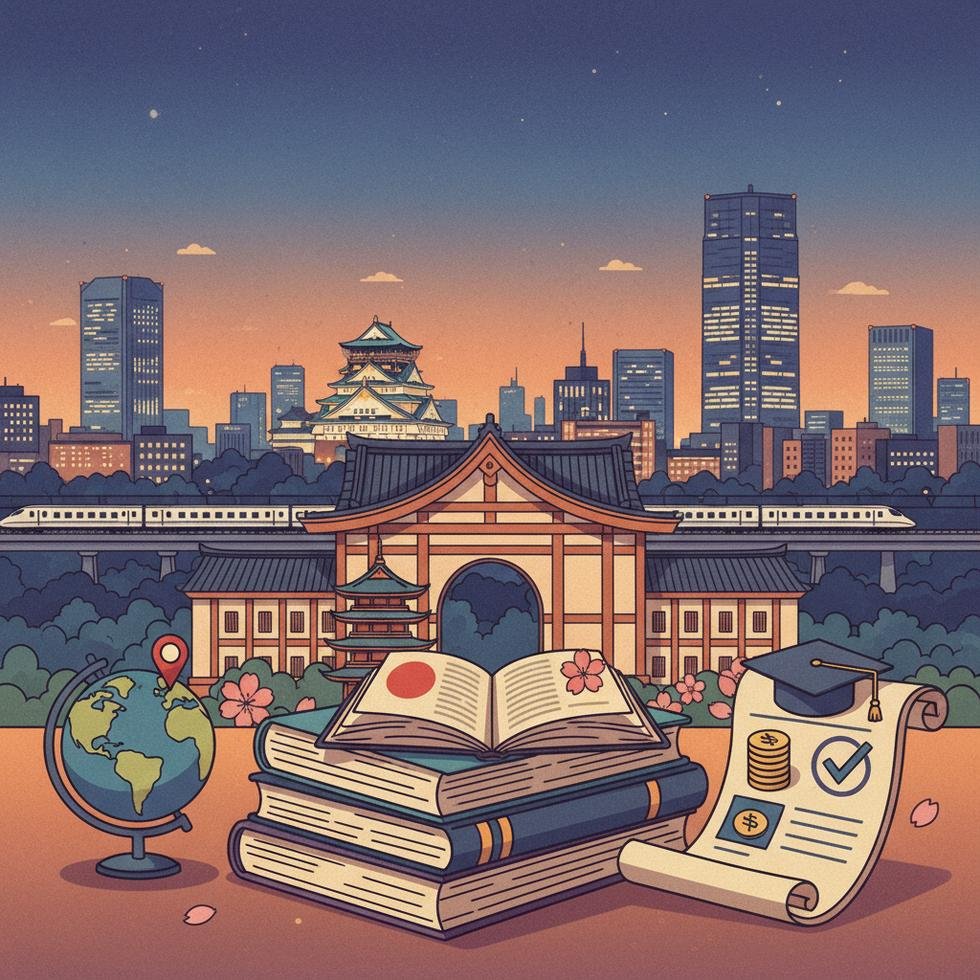 Osaka’da üniversite yaşamı ve kampüs görüntüsü