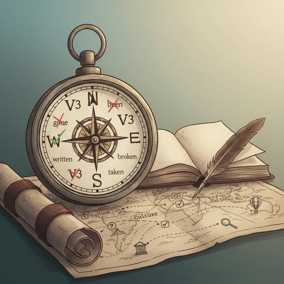 Past participle hataları ve doğru İngilizce kullanımı rehberi görseli