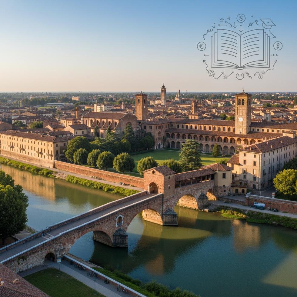 Pavia Üniversitesi kampüsünden genel görünüm