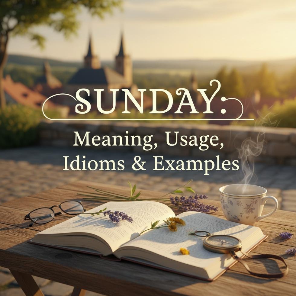 Pazar günü ve Sunday kelimesinin İngilizce anlamı konusu ile ilgili görsel