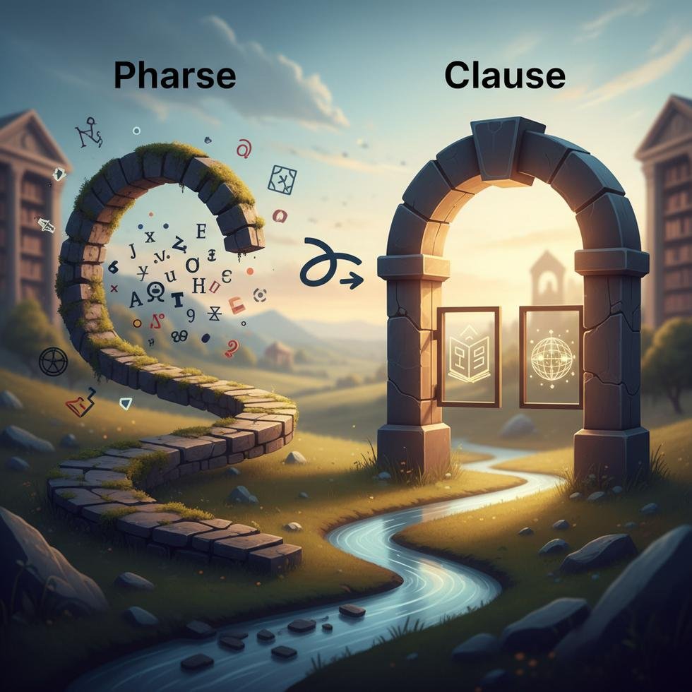Phrase ve Clause arasındaki dilbilgisi farklarının açıklaması