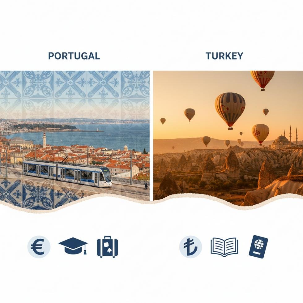 Portekiz ve Türkiye yaşam maliyeti ve vize rehberi görseli