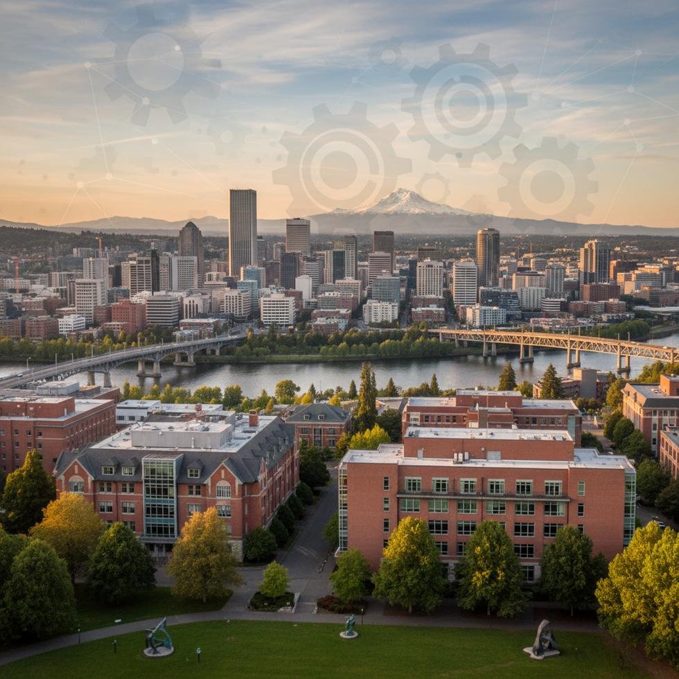 Portland’daki üniversiteler ve kampüs yaşamı temalı görsel