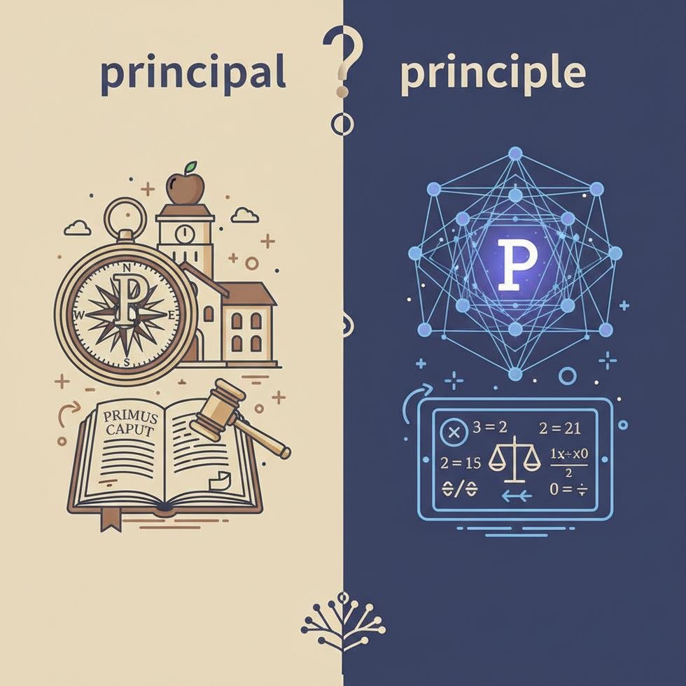Principal ve principle kelimelerinin İngilizce yazımı ve kullanımı farkları