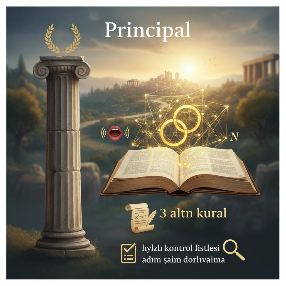 Principal ve Principle kelimelerinin doğru kullanımı ile ilgili eğitim görseli