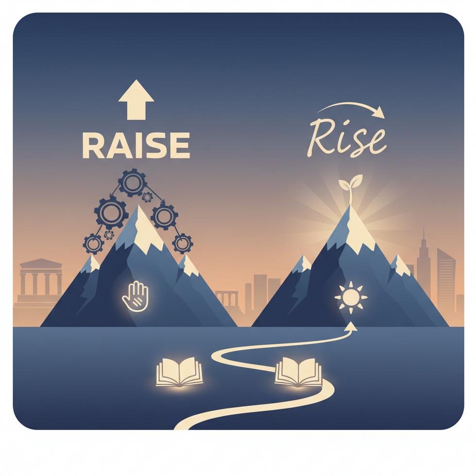 Raise ve Rise fiillerinin kullanımını karşılaştıran tablo