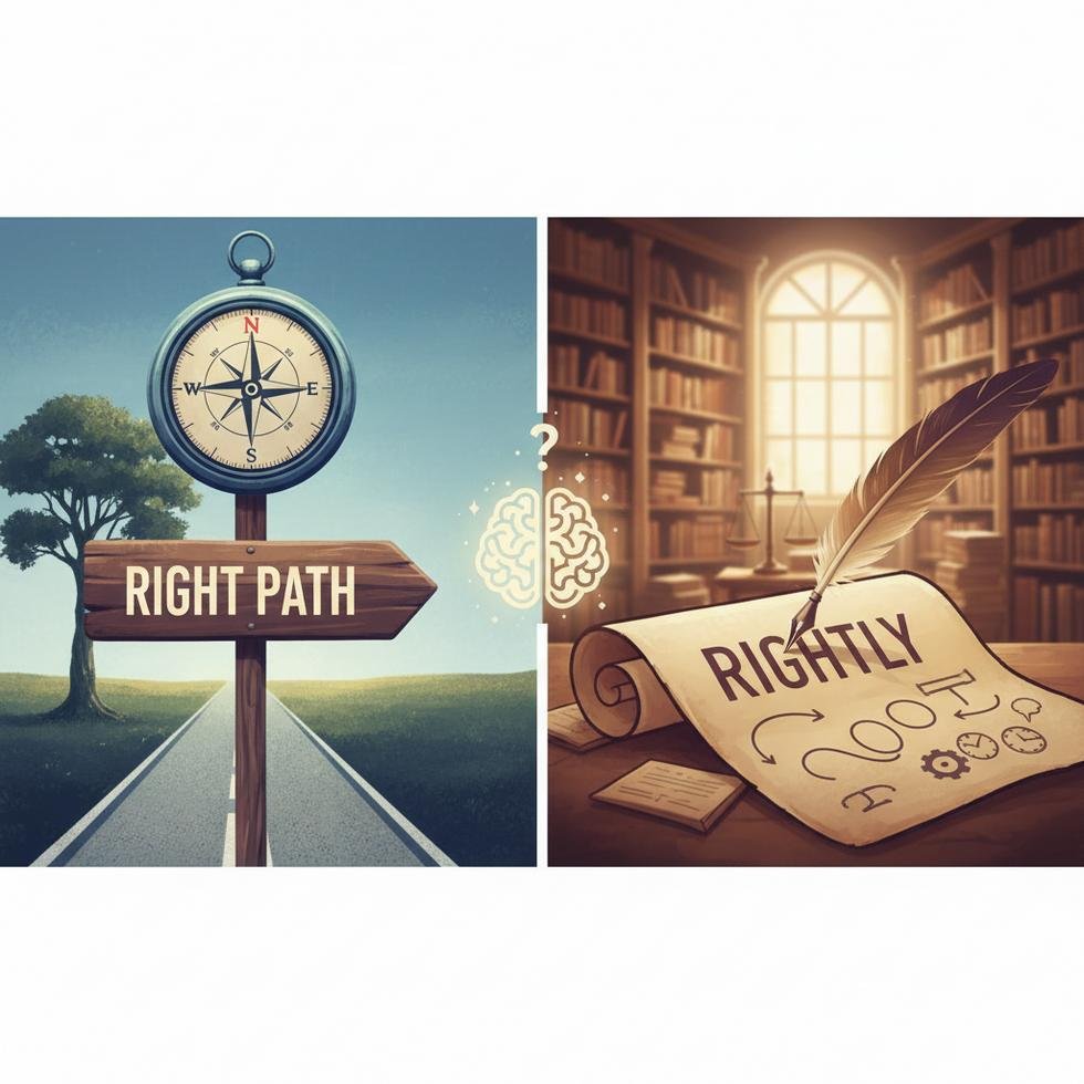 Right ve rightly kelimelerinin İngilizcede doğru kullanımı