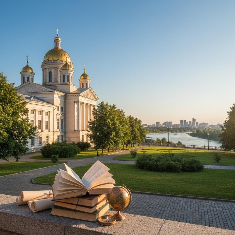 Rostov’da üniversite kampüsünde öğrenciler