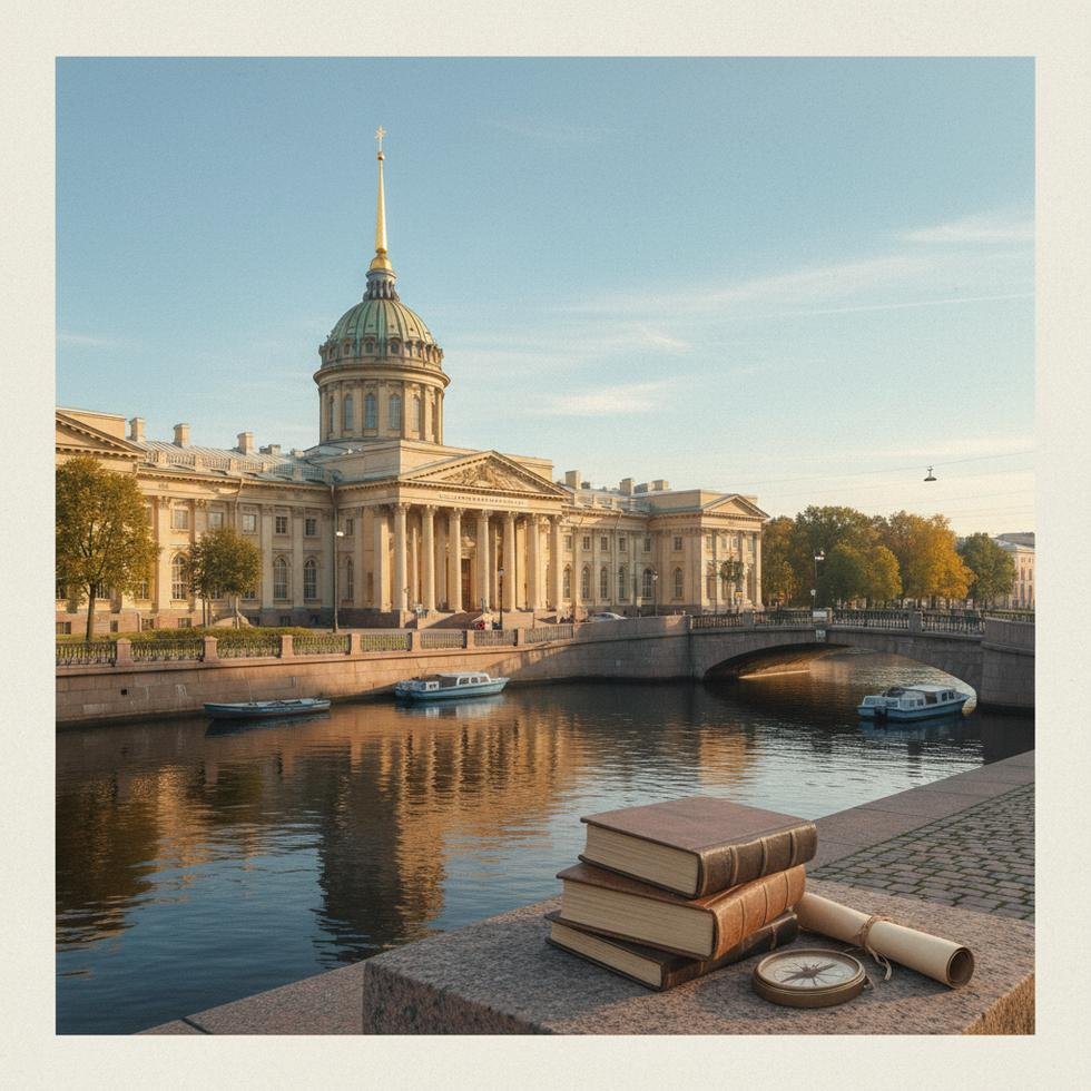 Saint Petersburg’da üniversite kampüsünden genel görüntü