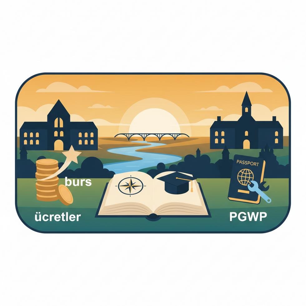 Saskatoon şehir manzarası ve üniversite kampüsü