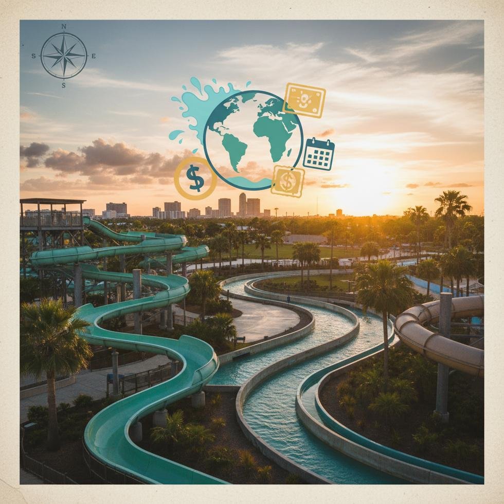 Schlitterbahn su parkında Work and Travel çalışanları