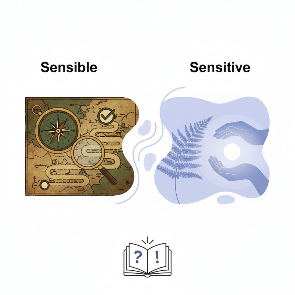 Sensible ve Sensitive kelimelerinin anlam farkı ve doğru kullanım rehberi