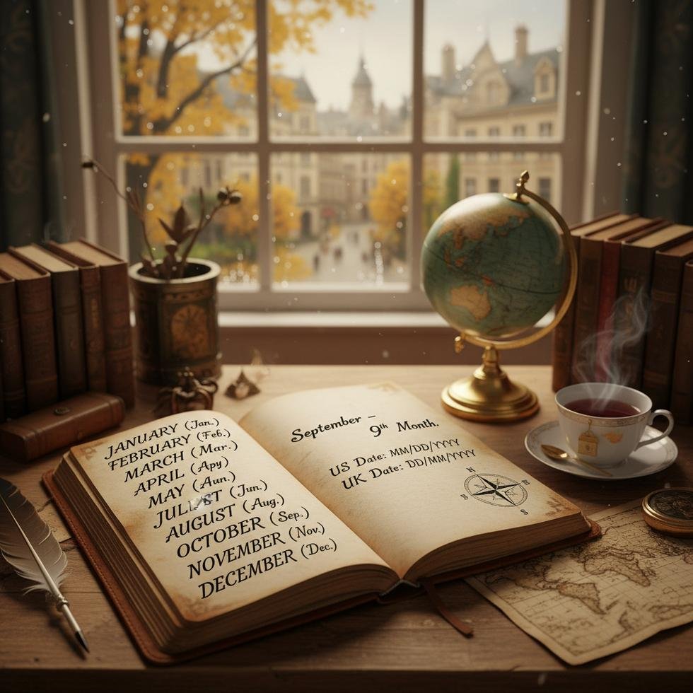 September ayı ve İngilizce aylar listesi yazılı eğitim materyali