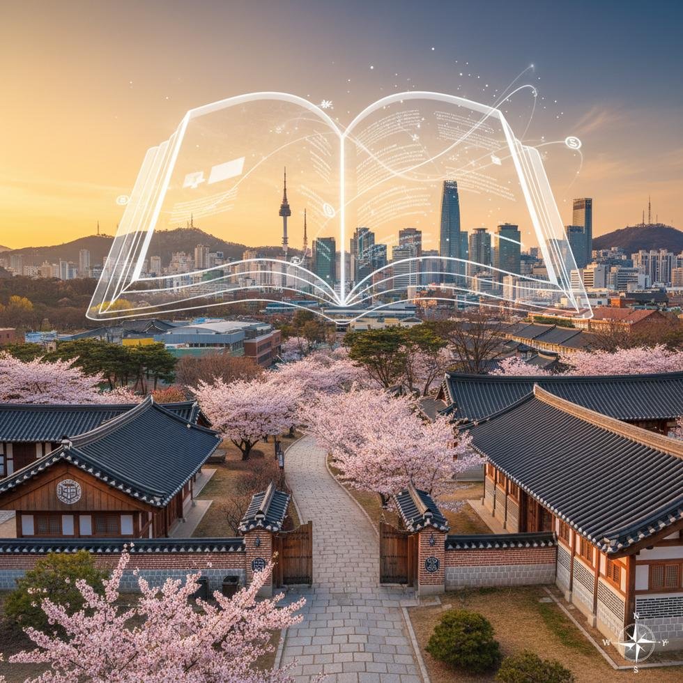 Seul üniversite kampüsü ve öğrenci yaşamından genel görünüm