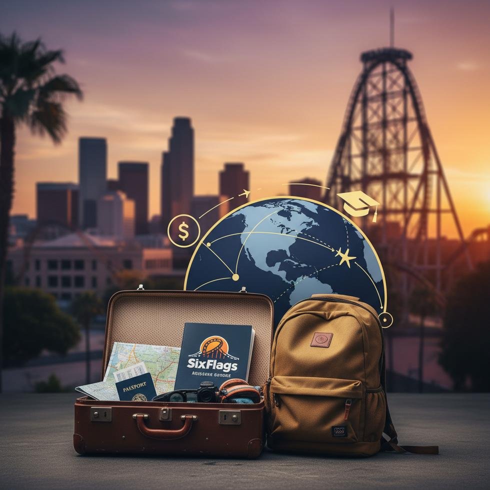 Six Flags eğlence parkında çalışan Work and Travel katılımcıları