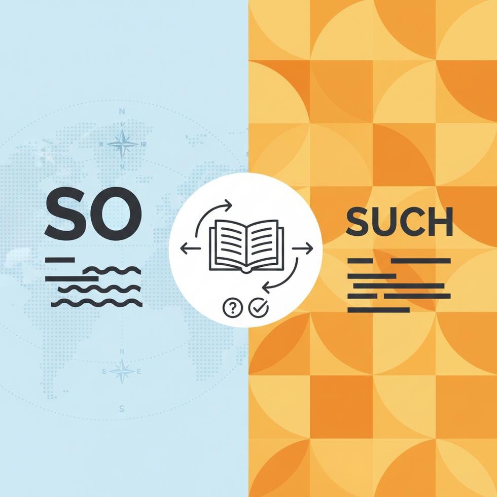 İngilizce'de so ve such kelimelerinin kullanımıyla ilgili grafik ve örnekler