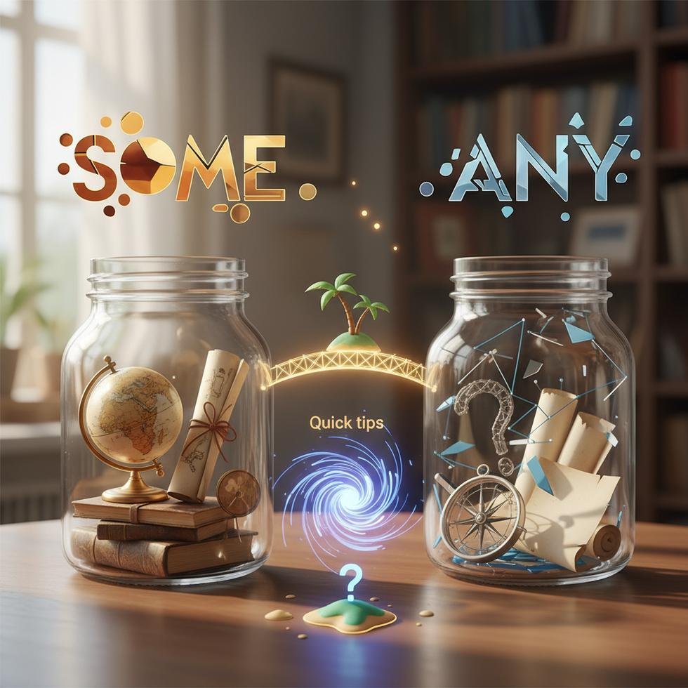 Some ve Any İngilizce kullanım kuralları görseli