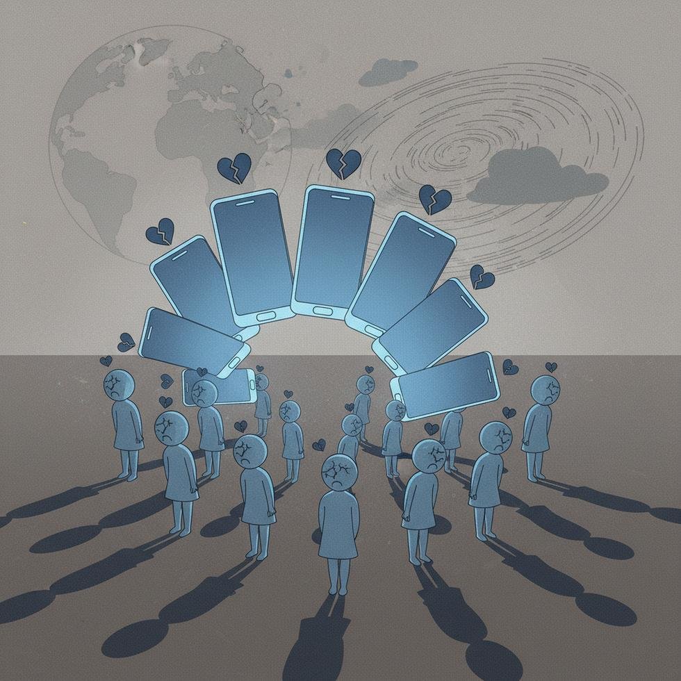 Sosyal medya kullanımının gençler üzerindeki etkisi.