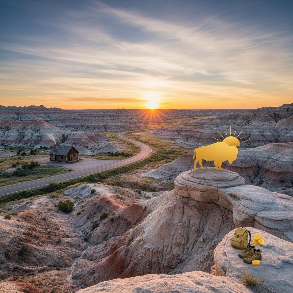 South Dakota Work and Travel rehberi için manzara ve iş sahası görüntüsü