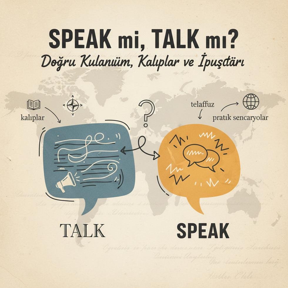 Speak ve Talk fiillerinin doğru kullanımı hakkında rehber