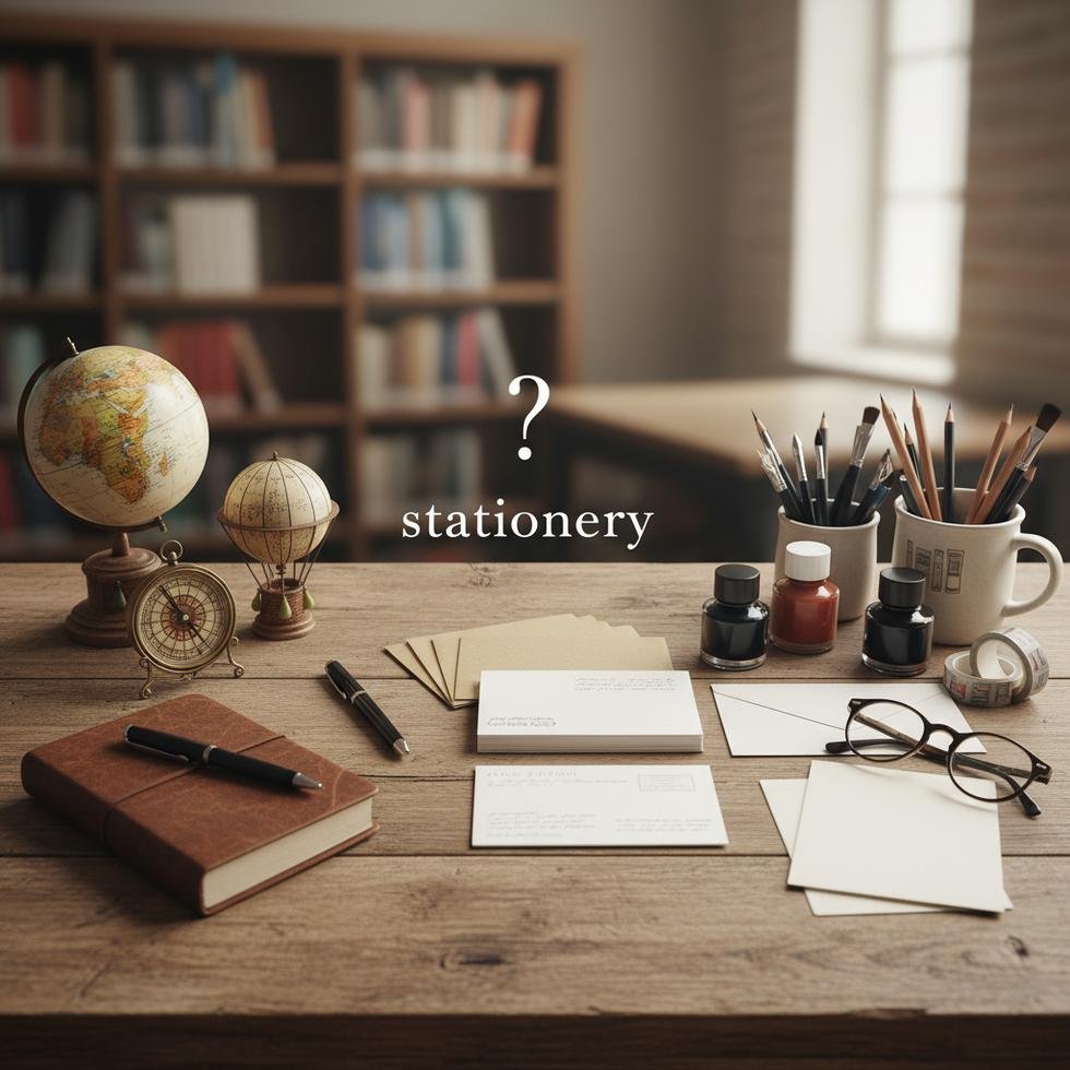 Stationary ile stationery kelimelerinin karşılaştırması ve ipuçları