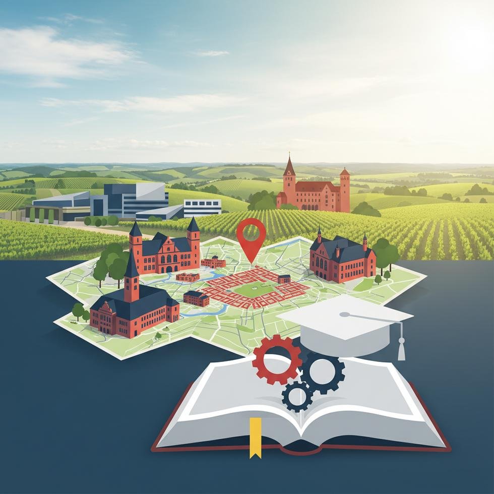 Stuttgart’ta üniversite kampüsü ve öğrenciler