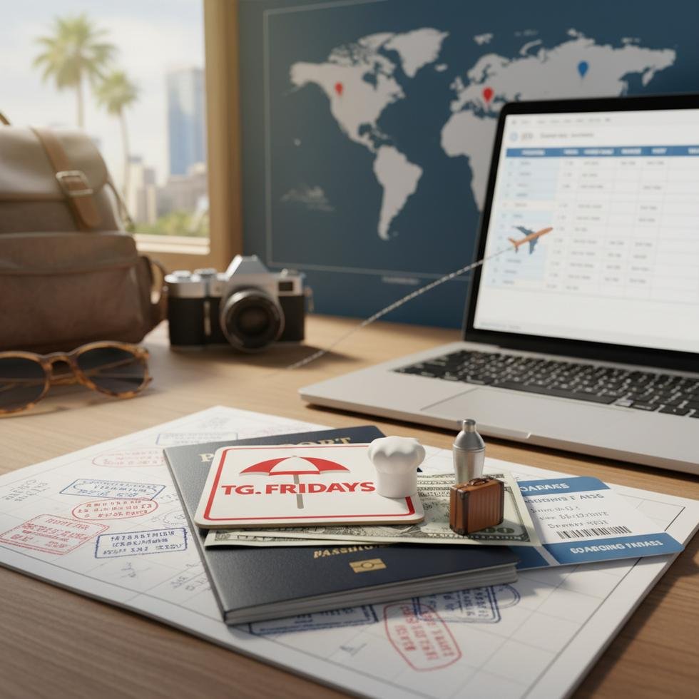 TGI Fridays restoranında Work and Travel programı kapsamında çalışan gençler