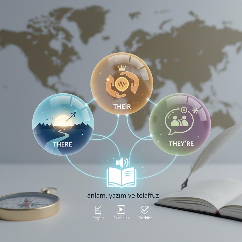 There, Their ve They’re kelimelerinin farkları görseli