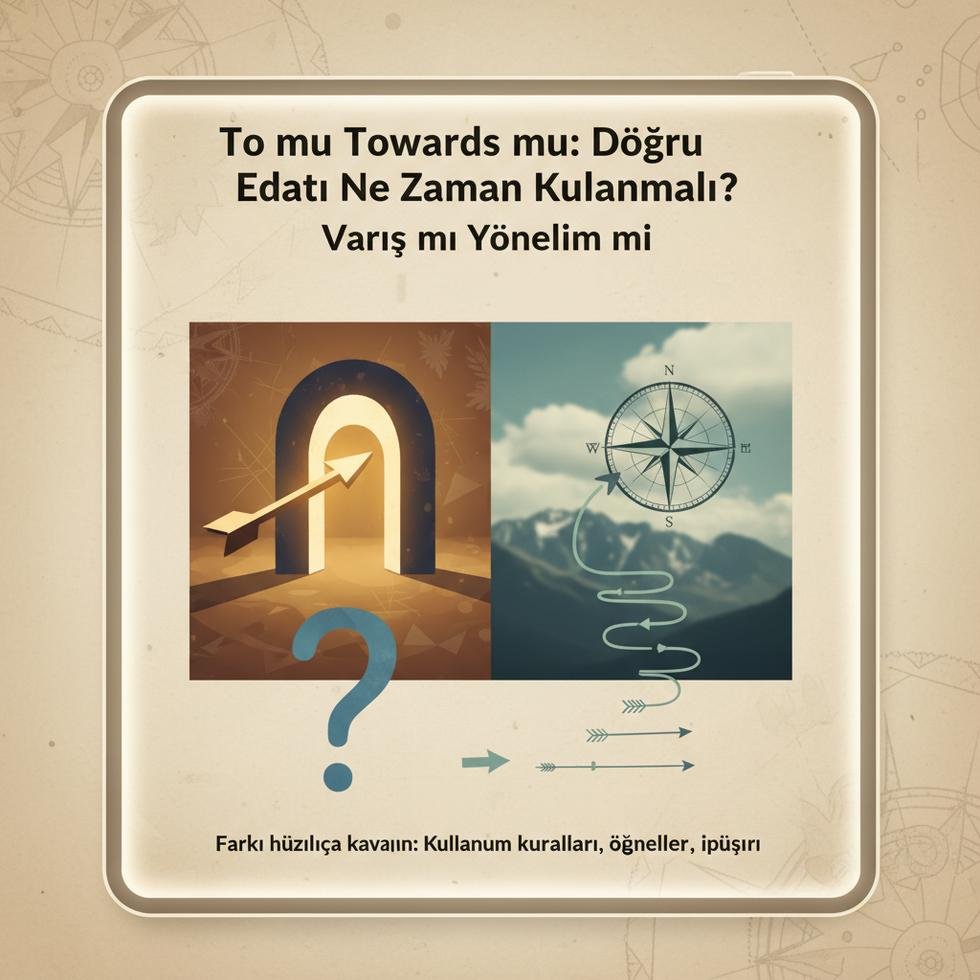 To ve Towards edatlarının kullanımı ile ilgili bilgilendirici görsel