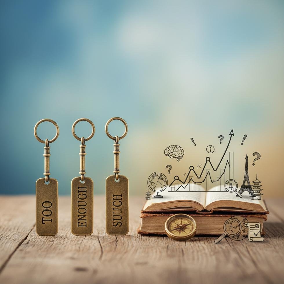 Too, Enough, So ve Such kullanımıyla ilgili dilbilgisi kuralları