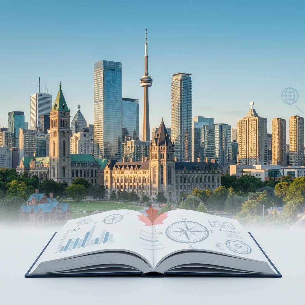 Toronto’da üniversite kampüsü ve öğrenciler