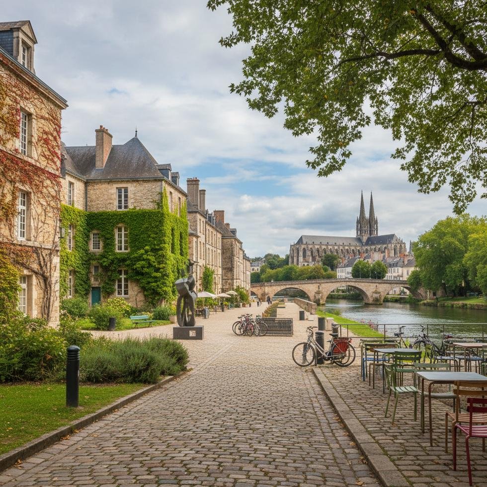 Tours’ta üniversite kampüsü ve şehir manzarası