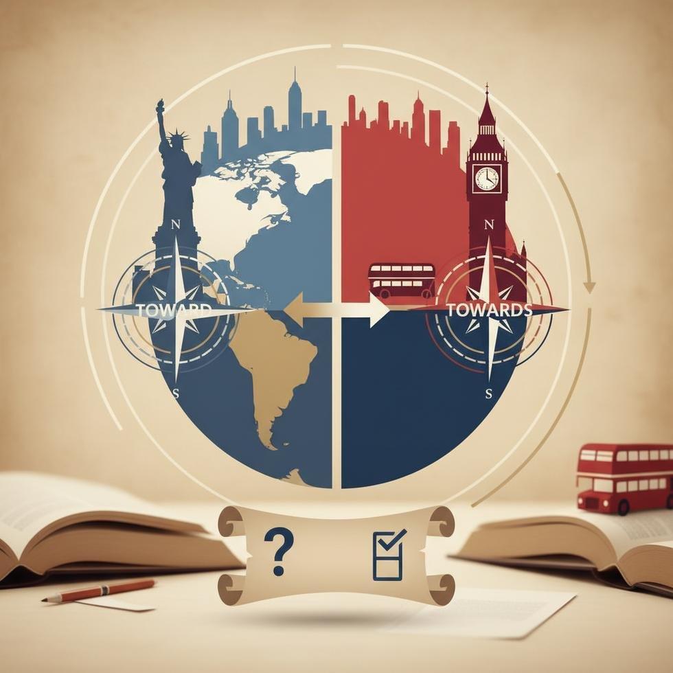 Toward ve towards yazımlarının doğru kullanımı açıklayan İngilizce yazım rehberi