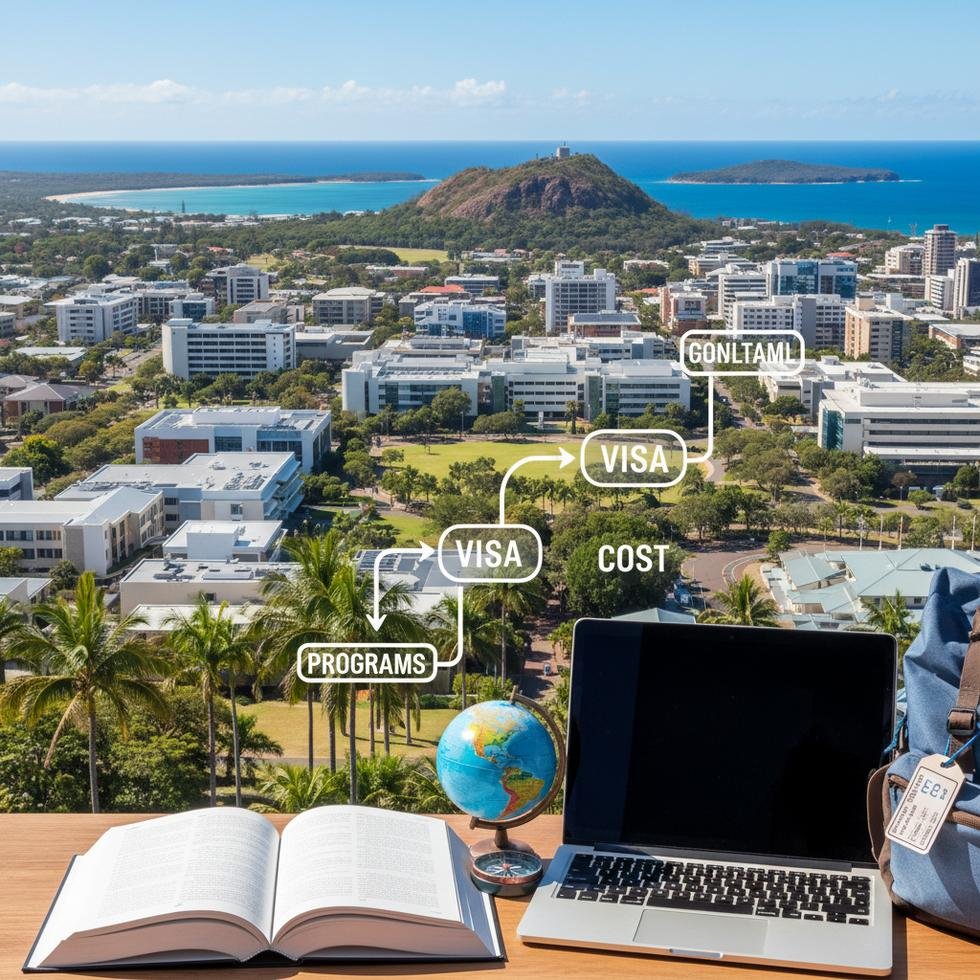 Townsville’de üniversite kampüsü ve yaşamdan genel görünüm