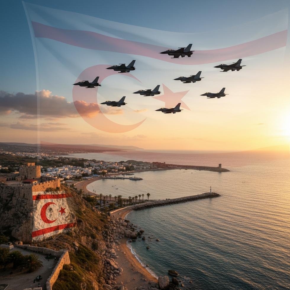 Kıyı şeridinde uçan askeri savaş uçağı