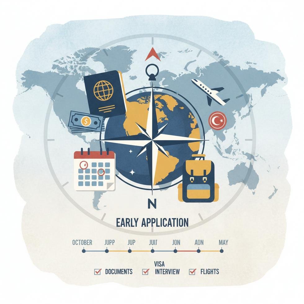 Work and Travel programı başvuru takvimi ile ilgili grafik ve bilgiler