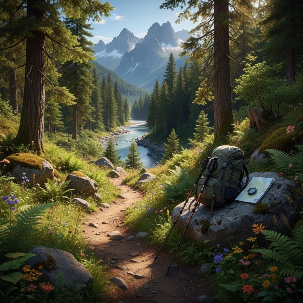 Amerika’da doğa yürüyüşü sırasında rehberlik yapan genç çalışanlar