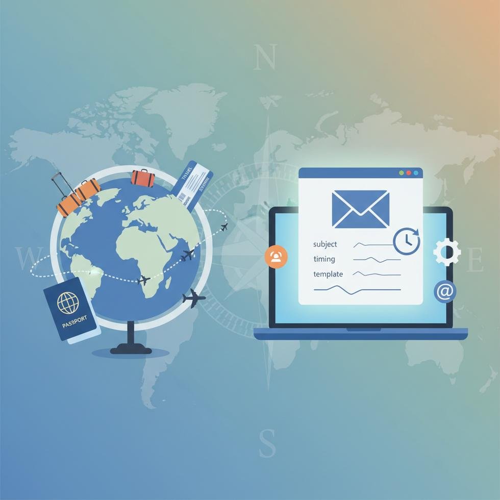 Work and Travel işverenine gönderilen profesyonel e-posta ekran görüntüsü