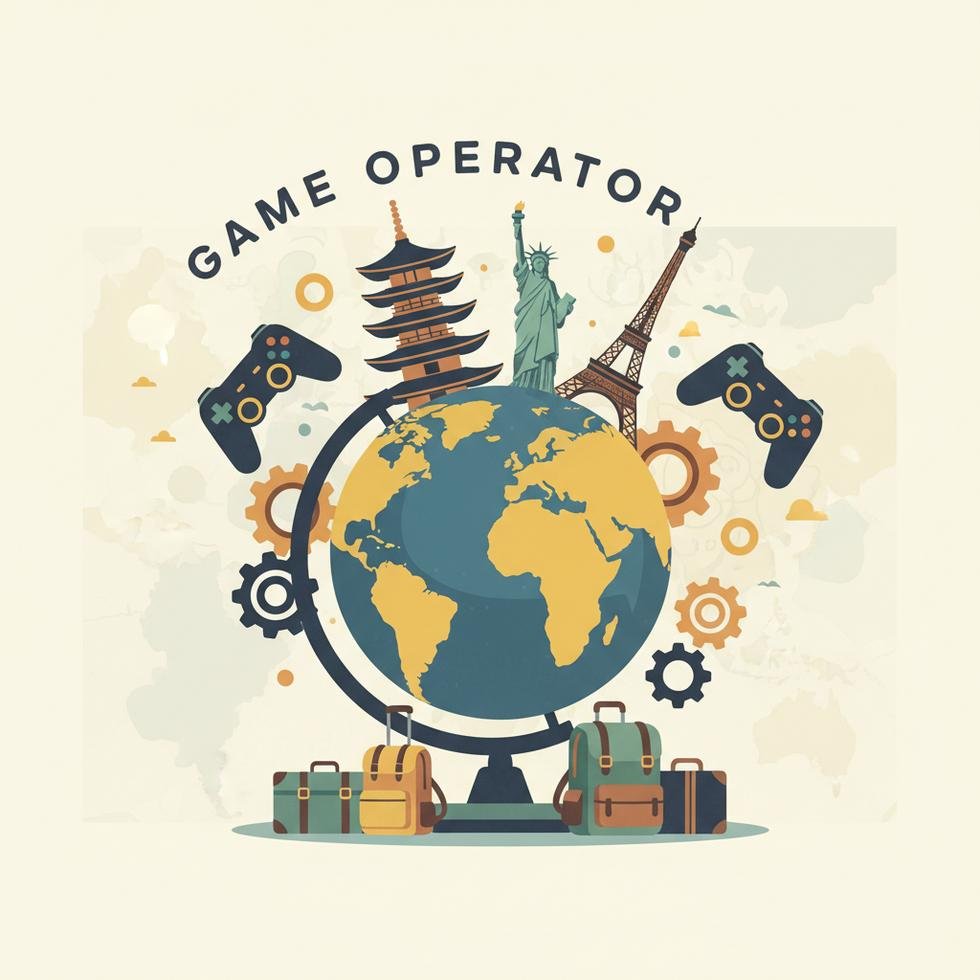 Work and Travel Game Operator pozisyonunda çalışan eğlence parkı görevlisi