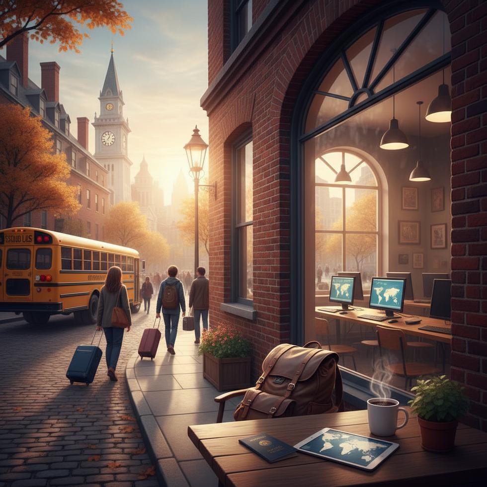 Work and Travel internet kafe görevlisi çalışma ortamı