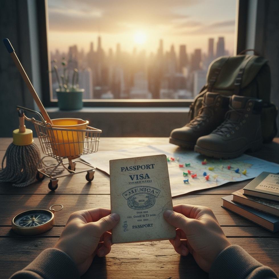 Work and Travel janitor işi için temizlik görevlisi çalışan