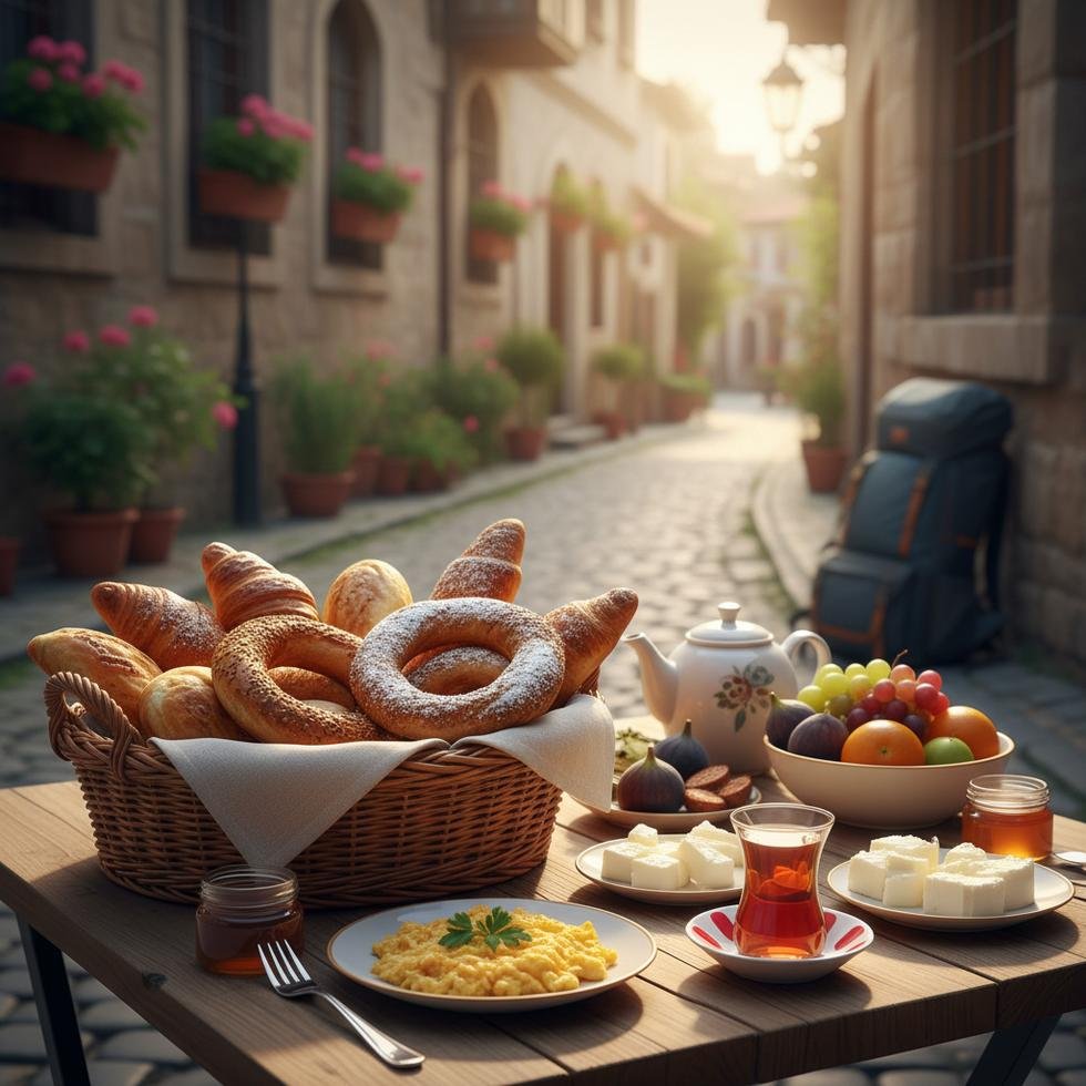 Work and Travel programında kahvaltı servisi yapan öğrenci