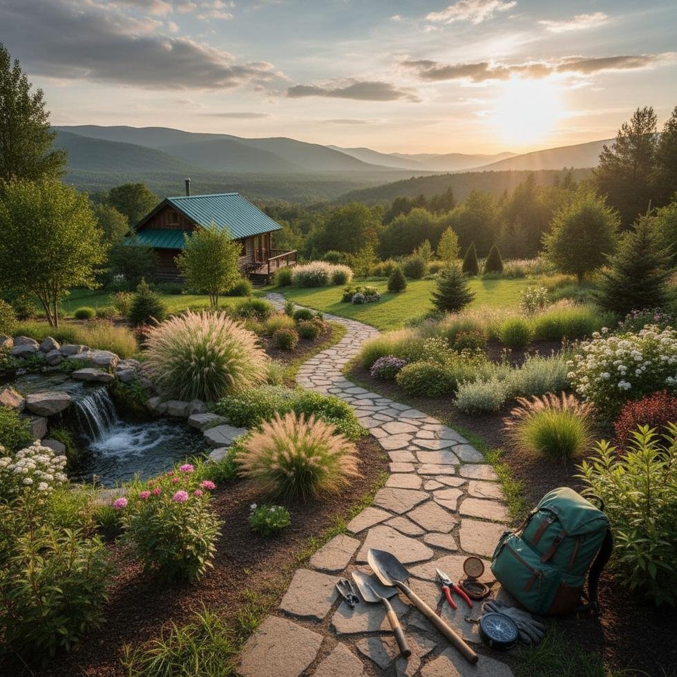 Amerika'da Work and Travel kapsamında bahçıvan yardımcısı olarak çalışan gençler dış mekanda işbaşı yapıyor