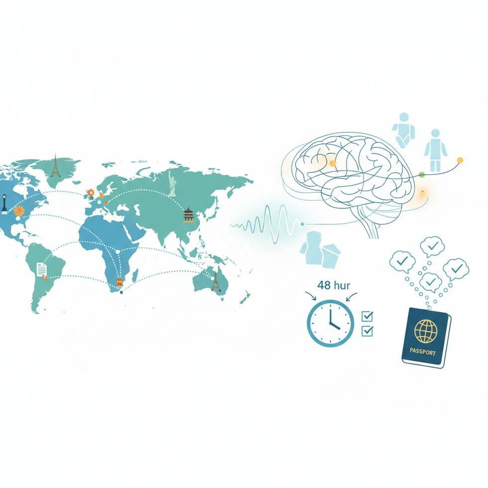 Work and Travel mülakatı sırasında heyecanı kontrol eden genç aday